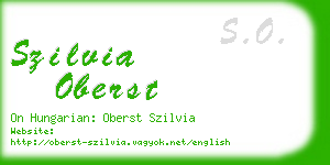 szilvia oberst business card